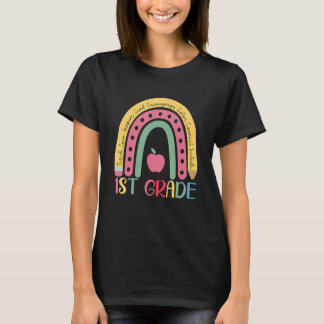 Camiseta 1st Grade Rainbow Team First Grade Teacher Boho Ra