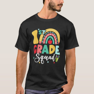 Camiseta 1st Grade Squad Team Funny Back To School Girls Bo
