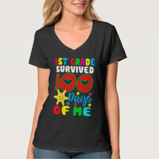 Camiseta 1st Grade Survived 100 Days Of Me for Teacher Chil