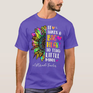 Camiseta 1st Grade Teacher It Takes A Big Heart to Shape Li