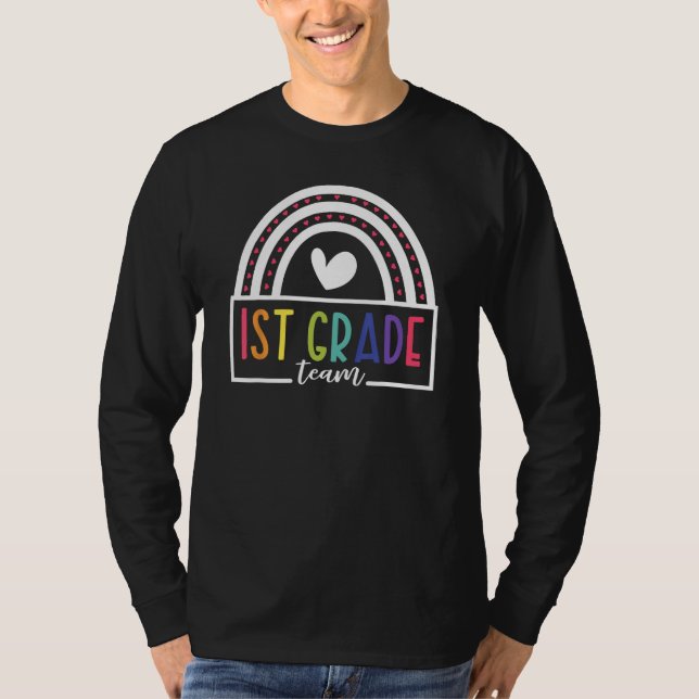 Camiseta 1st Grade Team Rainbow Back To School Teacher Wome (Anverso)