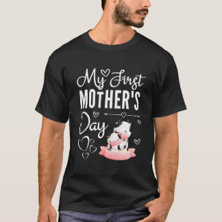Camiseta 1St Mothers Day As A Mom Cow Mom My First Mothers 