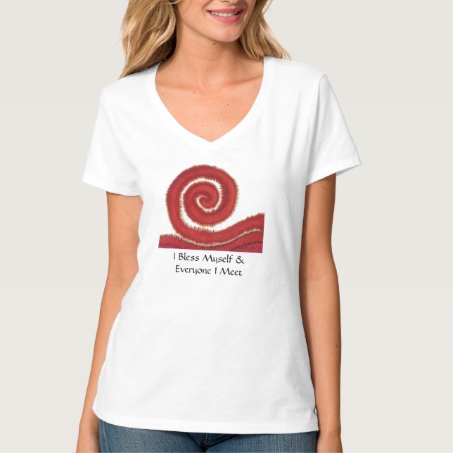 Camiseta 1st-Root Chakra#1: El Dinero-Yo se bendice… (Anverso)