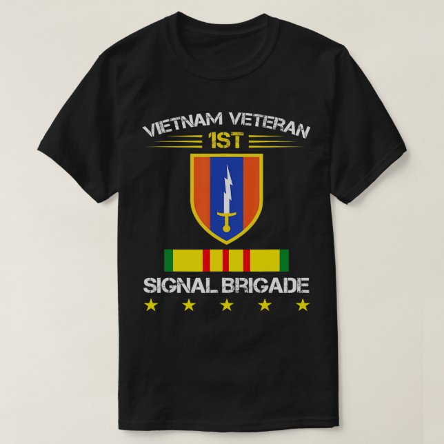 Camiseta 1st Signal Brigade Vietnam Veteran Png  (Diseño del anverso)