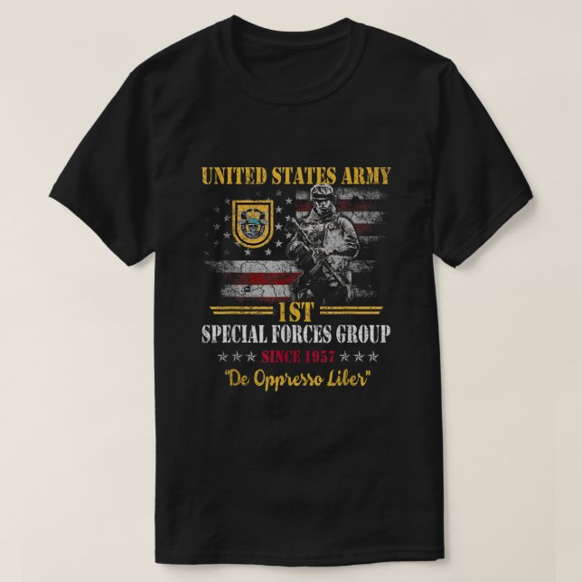 Camiseta 1st Special Forces Group Veteran 1st SFG Shirt 4th (Diseño del anverso)