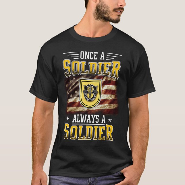 Camiseta 1st Special Forces Group Veteran Always a Soldier  (Anverso)