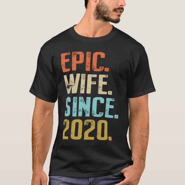 Camiseta 1st Wedding Anniversary For Her Best Epic Wife Sin (Anverso)