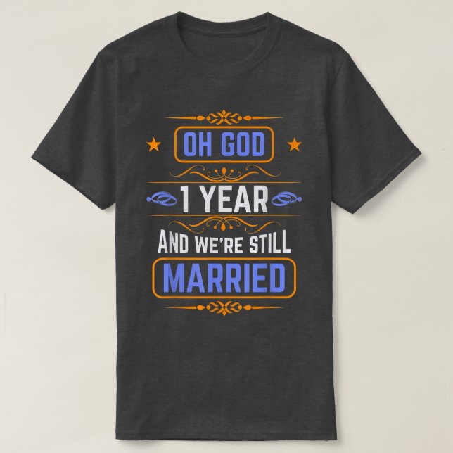 Camiseta 1st Wedding Anniversary Ideas for Couple Anniversa (Diseño del anverso)
