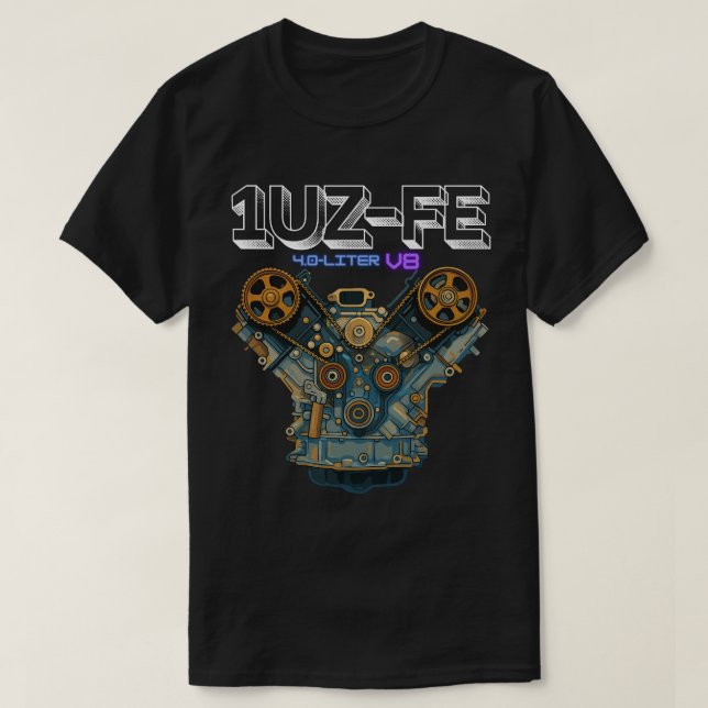 Camiseta 1UZ-FE 4.0 LITER V8 T-Shirt (Diseño del anverso)