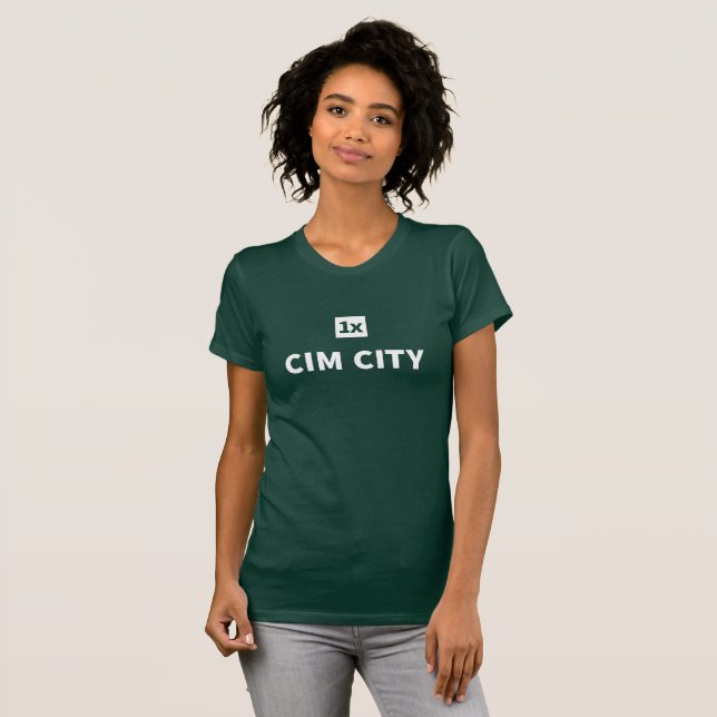 Camiseta 1x Women's tee “Cim City " (Anverso completo)