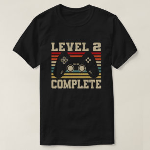 Camiseta 2º Aniversario del videojugador de nivel 2 complet