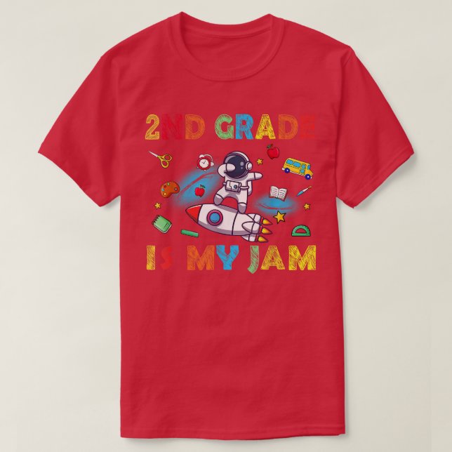 Camiseta 2º Grado: De vuelta mi profesor astronauta jam dab (Diseño del anverso)