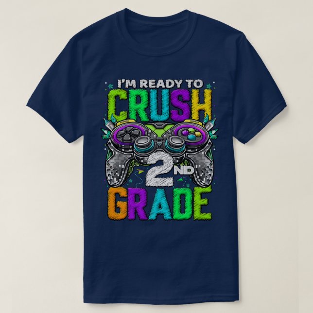 Camiseta 2º Grado Juego Desbloqueado De 2º Grado De Vuelta  (Diseño del anverso)