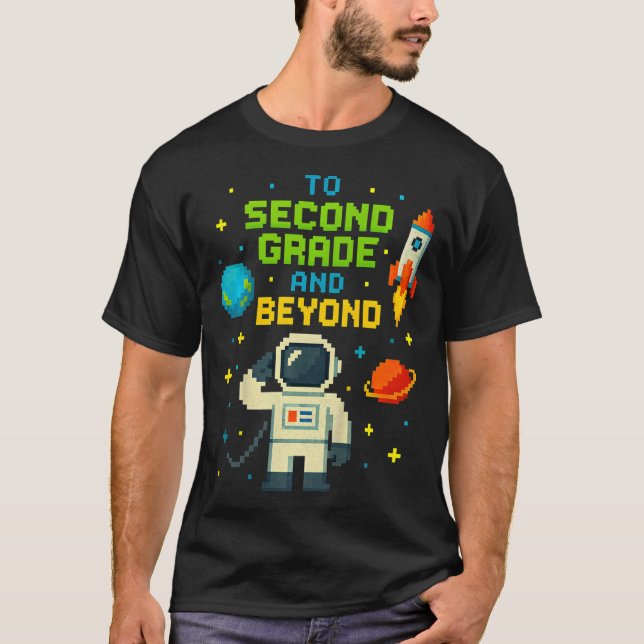 Camiseta 2º Grado Y Más Allá Del Astronauta Espacio Niños J (Anverso)