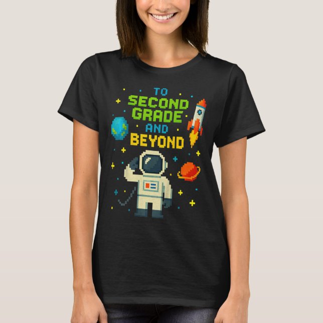 Camiseta 2º Grado Y Más Allá Del Astronauta Espacio Niños J (Anverso)