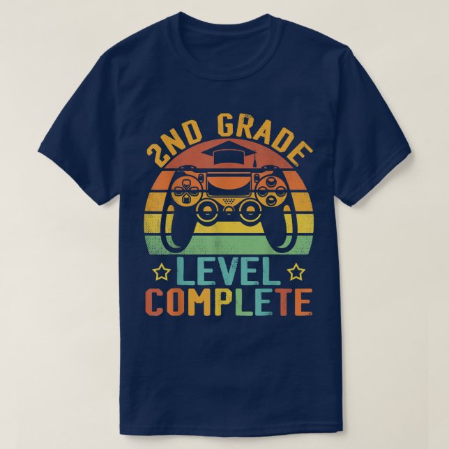 Camiseta 2º Graduado Nivel de Grado Videojuego Completo Cla (Diseño del anverso)