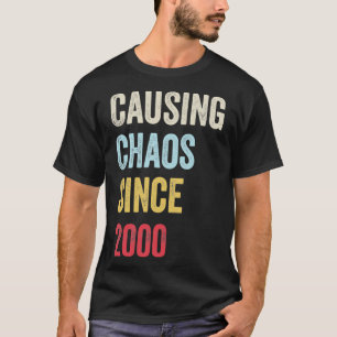 Camiseta 2000 21 años cumpleaños 21 causando caos desde