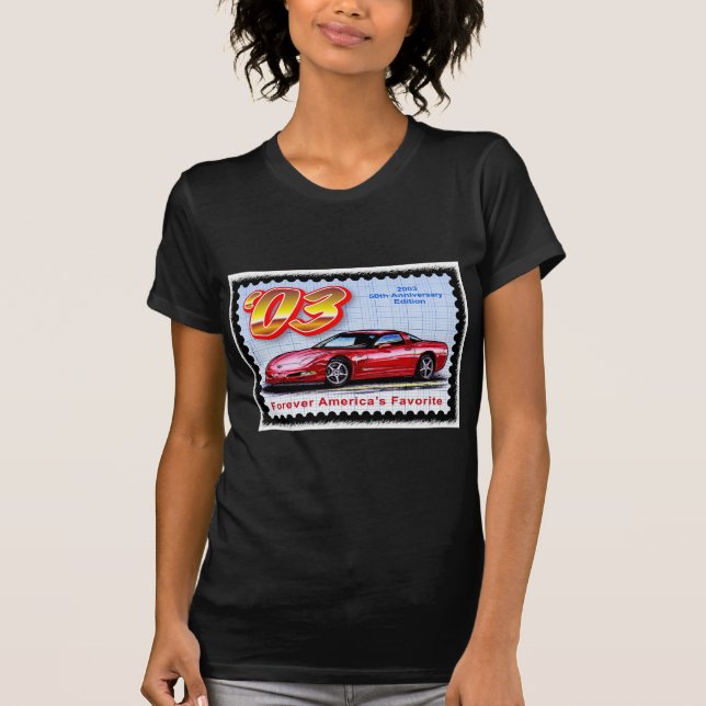 Camiseta 2003 50.os Corvettes del aniversario (Anverso)