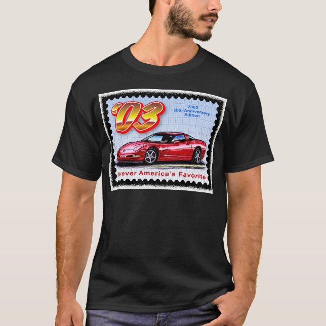 Camiseta 2003 50.os Corvettes del aniversario (Anverso)