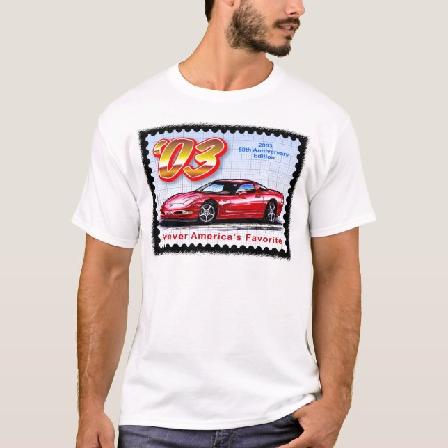 Camiseta 2003 50.os Corvettes del aniversario (Anverso)