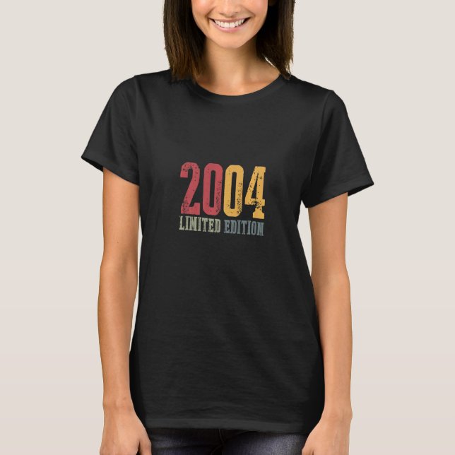 Camiseta 2004 Edición Limitada Cumpleaños Vintage Retro Pre (Anverso)