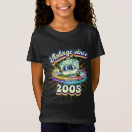 Camiseta 2005 Born Retro Vibes Cassette Tape 20th Birthday