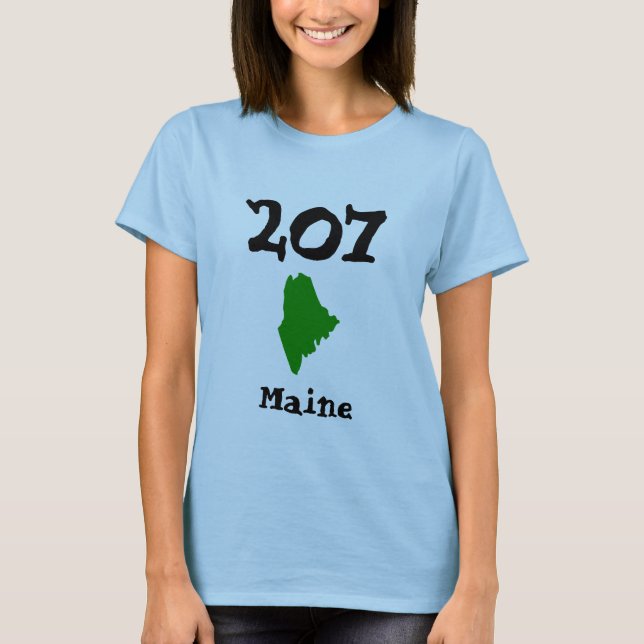 Camiseta 2007, código de área de Maine (Anverso)