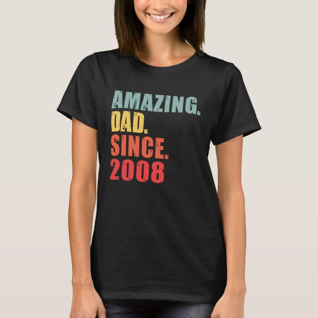 Camiseta 2008 Amazing Dad Since 2008 (Anverso)