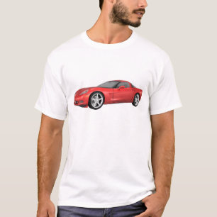 Camiseta 2008 Corvette: Coche deportivo: Red Finish: