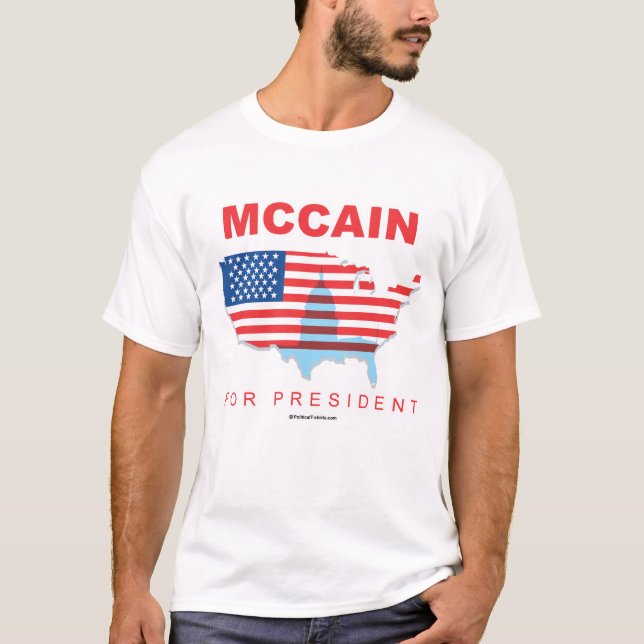 Camiseta 2008 de John McCain/camisetas de John (Anverso)
