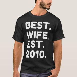 Camiseta 2010 Mejor Esposa Boda Aniversario de Boda