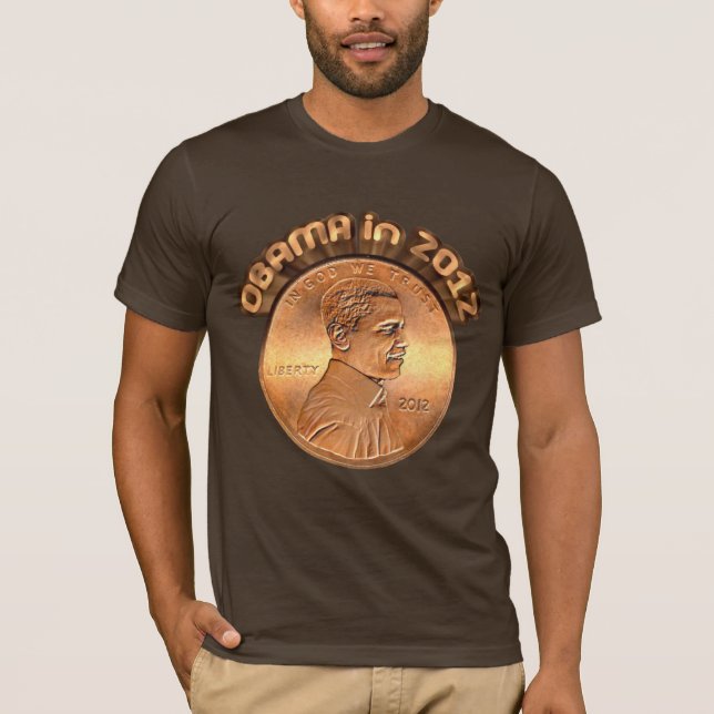 Camiseta 2012 del penique de Obama (Anverso)