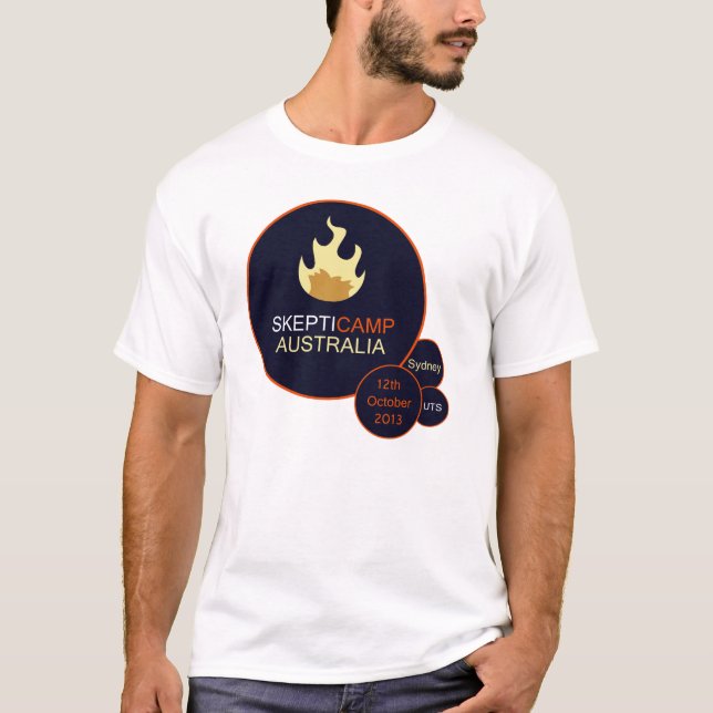 Camiseta 2013 de Skepticamp Sydney (Anverso)