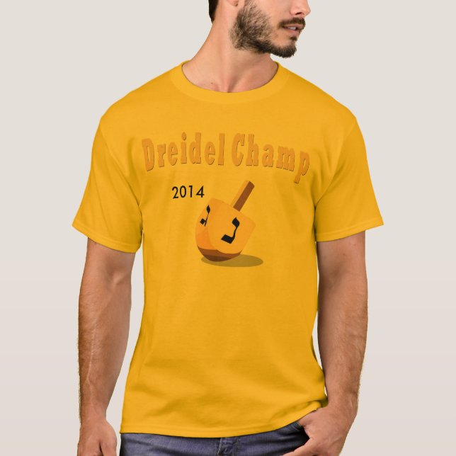 CAMISETA 2014 DEL CAMPEÓN DE JÁNUCA DREIDEL (Anverso)
