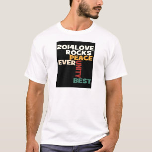 Camiseta 2014 Love Rocks Peace Art Print