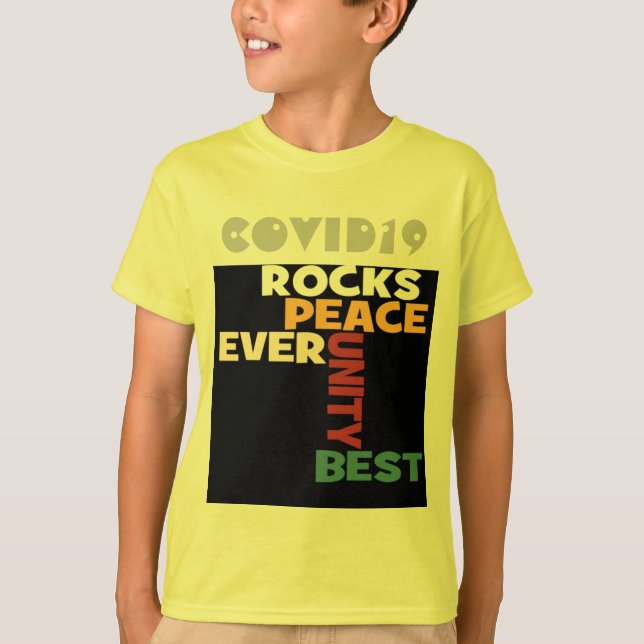 Camiseta 2014 Love Rocks Peace Art Print (Anverso)
