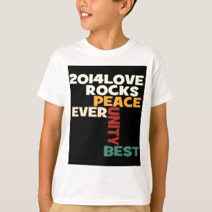 Camiseta 2014 Love Rocks Peace Art Print