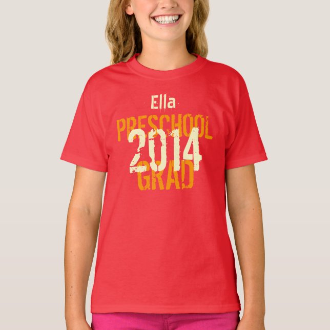Camiseta 2014 o cualquier año Nuevo nombre personalizado de (Anverso)
