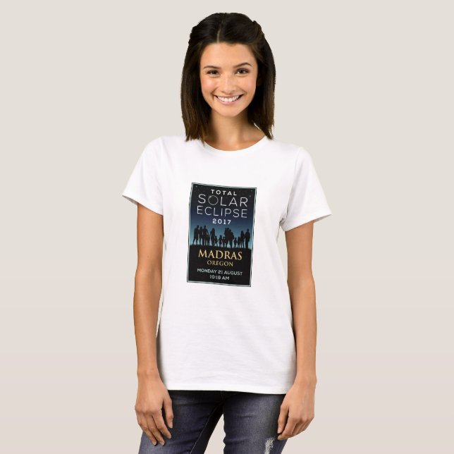Camiseta 2017 eclipse solar total - Madras, O (Anverso completo)