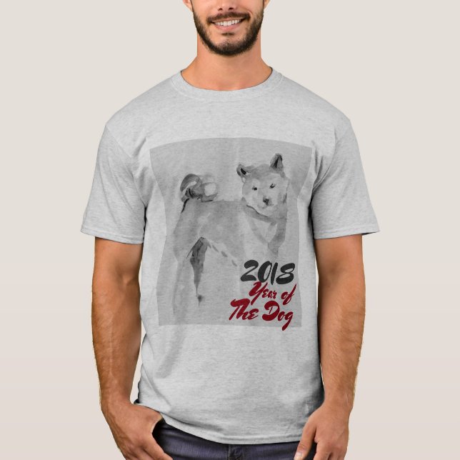 Camiseta 2018 Año de la pintura para el lavado de tinta de  (Anverso)