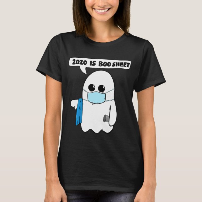 Camiseta 2020 Es Hoja De Boo Halloween Lámina De Face Másca (Anverso)