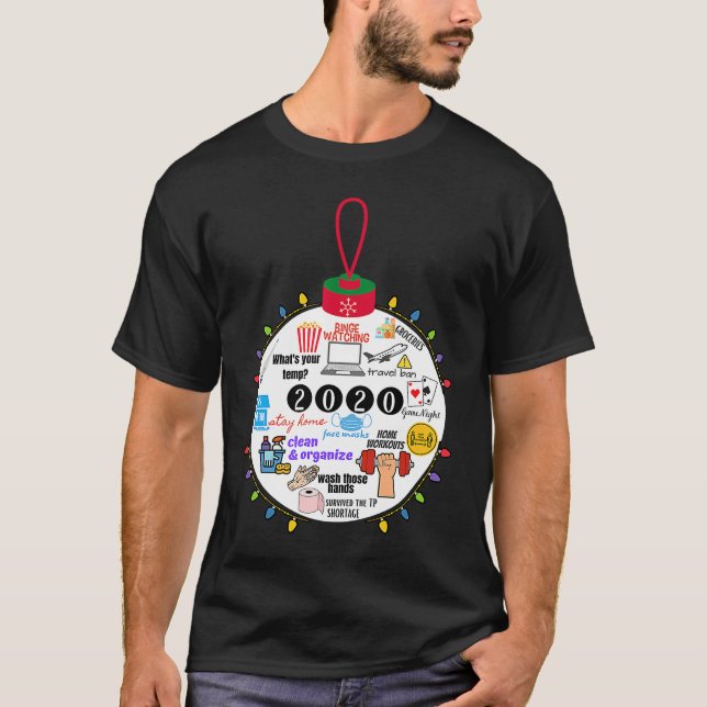 Camiseta 2020 Navidades Ball Social Distance Quarantine Chr (Anverso)