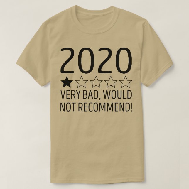 Camiseta 2020 No Se Recomienda Muy Mal (Diseño del anverso)