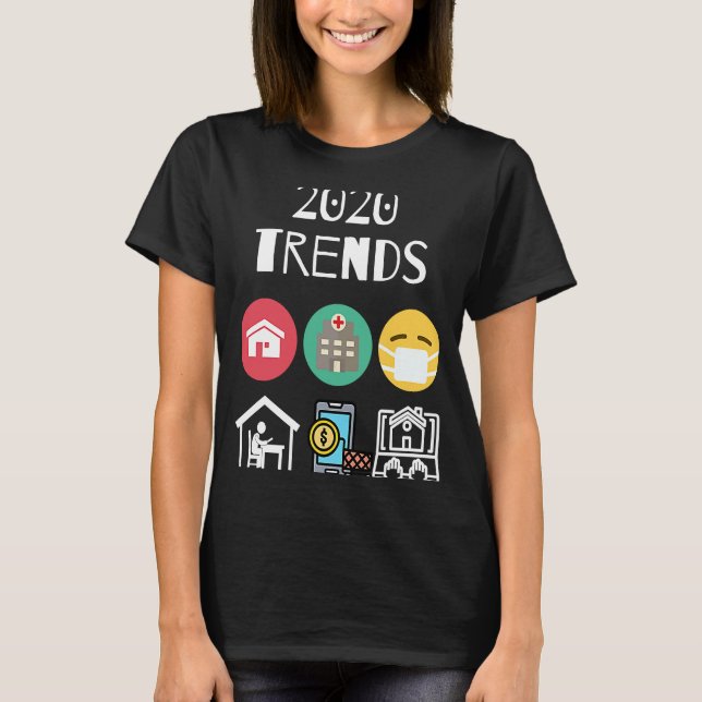 Camiseta 2020 Trends Mask Distance Learning Teach Virtual (Anverso)