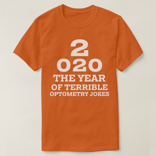 Camiseta 2020 un nuevo año de mala optometría Chistes diver (Diseño del anverso)