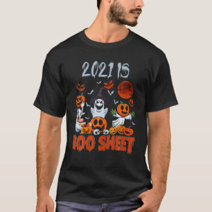 Camiseta 2021 Es Boo Sheet Boo Ghost Witch Pumpkin Zombie H