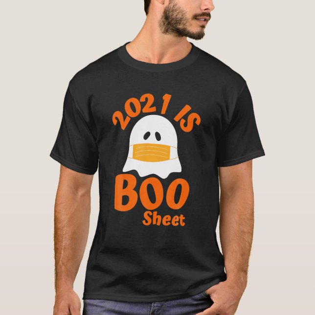 Camiseta 2021 Es La Hoja De Boo Fantasma Halloween Fiesta M (Anverso)