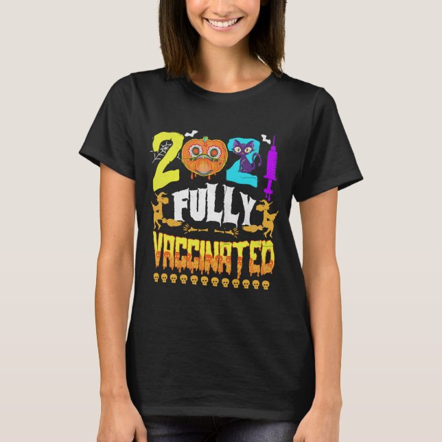 Camiseta 2021 Hallowe de la máscara de calabaza completamen (Anverso)