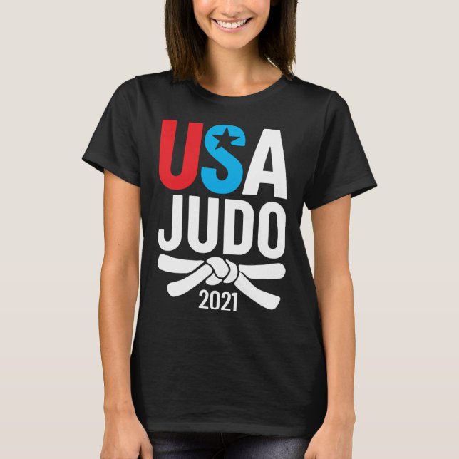 Camiseta 2021 USA Judo Player Apparel American  for US Judo (Anverso)