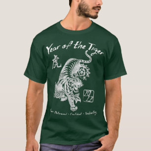Camiseta 2022 Año del Tigre Zodiaco Chino Año Nuevo Chino 